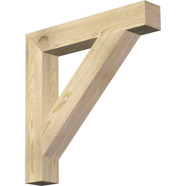 Ekena Millwork Traditional Block Rough Sawn Bracket, Douglas Fir, 4"W x 26"D x 26"H BKT04X26X26TRA05RDF - main